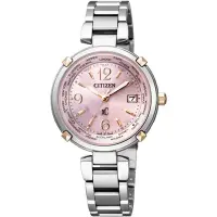 在飛比找Yahoo奇摩購物中心優惠-CITIZEN xC系列 親暱典藏光動能鈦金屬腕錶-粉紅銀(