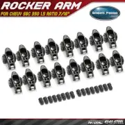 4340 Black Chromoly Stud Roller Rocker Arm Set for Chevy SBC 350 1.5 Ratio 7/16"