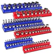 Magnetic Socket Organizer Set 6PCS Magnetic Socket Holder 1/4, 3/8, 1/2 Socket H