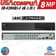 8 Channel 4K H.265 Titanium 8CH 5-IN-1 Hybrid DVR ED-8208H5-F/N