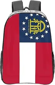 HJLUUFT Georgia State Flag print Clear Backpack for Stadium Events, Small Clear Backpack for Concert Festival Sports