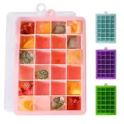 24Grids Silicone Ice Tray Molds With Lid Ice Molds Bar Ice-Tray Ice Making Mold&