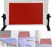 Portable Desktop Table Tennis Rebound Board,Single Self-Study Training Baffle,Ping Pong Return Board with 6 Rubbers for Home Community Game Rooms