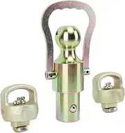 Gooseneck Ball Safety Chain Kit – Stainless Steel Trailer Puck System – Hitch Ball Body for Trucks – Safely Secure Your Trailer and Load