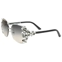 在飛比找Yahoo奇摩購物中心優惠-SWAROVSKI太陽眼鏡-限量款-銀色SW50