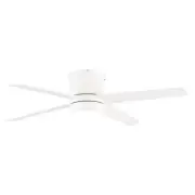 Erie - 4 Blade Flush Mount Ceiling Fan with Light Kit In Contemporary Style-11