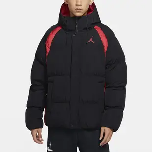 Nike 外套 Jordan Essentials JKT 男款 喬丹 飛人 連帽 防水 雙拉鍊 黑 紅 DA9807-010