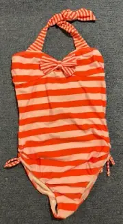 Pumpkin Patch Girls Size 11 Swimmers Mandarin Orange Halter Neck