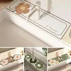 Quick Dry Faucet Draining Mat Sink Splash Mats Kitchen Bathroom Supplies