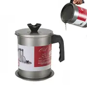 1.4L/1.7L Stainless Steel Bacon Grease Oil Container Keeper Storage Can with Strainer