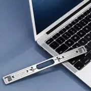 Aluminum Metal Vertical Notebook Stand 4-Speed Adjustable Mount Foldable Holder