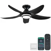 46 inch Ceiling Fans with Lights and Remote/APP Control, Modern Flush Mount C...