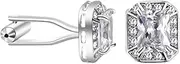 [JYHLSHBA] Cufflinks For Men 1 Pair Of Square Rhinestone Zircon Cufflinks Men'S French Business Shirt Cufflinks
