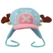 Kawaii Plush Toys Cosplay Tony Chopper Cotton Hat Warm Winter Cap Strap Blue
