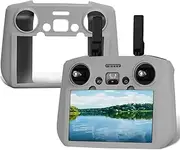 Silicone Case Cover for DJI Mini 4 Pro RC Drone Accessories Scratch-Resistant Anti-Drop Protective Cover Sleeve for DJI Mini 4 Pro RC 2 Remote Controller-Gray