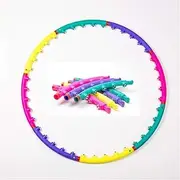 Fitness Equipment 98CM Diameter 8 Sections Adjustable Removable Magnetic Fitness Hoop Hula Bodu Beauty Slimming Sports Yoga Ring Exercise Tool Exercise Tools