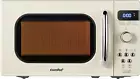 Compact Retro Microwave Oven, 0.7 Cu Ft, 700W, 9 Preset Menus, Cream