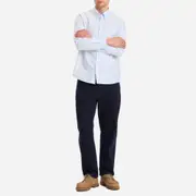 A.P.C. Greg Logo Button Down Stripe Shirt