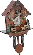 MUCKLILY Quartz Cuckoo Clock Wooden Pendulum Silent Mechanism Chalet Decor for Home Decor