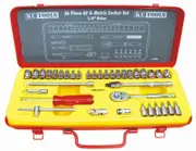 KC Tools A13235 - Socket Set - 1/4" Drive 36 Piece AF/Metric
