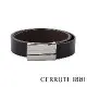 【Cerruti 1881】限量3折 義大利頂級小牛皮皮帶 全新專櫃展示品(黑色 CECU05493M)