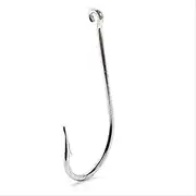 Mustad 34091D Classic O'Shaughnessy Forged Open Soft Ring Duratin Hook (100-Pack), Size 4/0