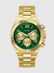 GUESS Gold Equity Green Link Watch