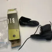 Black Leather Ultra Flex Split Sole Ballet Shoes Jazz Boot Bloch Ladies Size 4