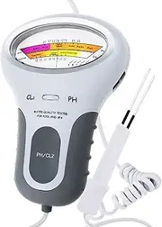 tooloflife 2 in 1 PH and Cl2 Tester Water Level Tester Water Quality Analysis Monitor Meter for Swimming Pool Spa Drinking Water