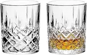 Whiskey Glasses Set of 2, 11.6 oz Whisky Glass, Crystal Old Fashioned Whisky Glass Set for Men, Thanksgiving Day, Father Day Gift, Whiskey Tumblers for Cocktails, 343 ml