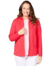 [Fella Hamilton] Haven French Rib Zip Up Jacket in Watermelon