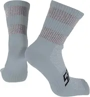 X AUTOHAUX Cycling Socks Anti-Friction m Outdoor Bike Socks Deep Grey,Light Grey Unsex 1 Pair Color Matching Reflective