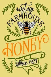 REUSABLE STENCIL 10424 AK 12x18 Vintage Farmhouse BEE Honey MYLAR STENCILS