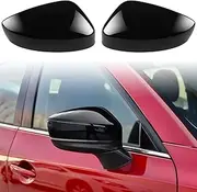 ANFOKAS Compatible with Mazda CX-5 Accessories 2025 2024 2023 2022 2021 2020 2019 2018 2017 Aggressive Look Sporty Car Exterior Door Side Window Rearview Mirror Cover Trims Cap Protector -Black