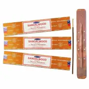 Booghe Nag Champa Incense Sticks 3x pack with holder Sandalwood