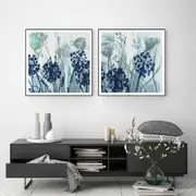 Indigo Field 2 sets Canvas Wall Art
