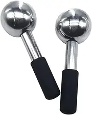 2pcs Ice-compress Beauty Ball Massager Face Ice Globe Ice Globe Tool Facial Ice Globe Globe Silver Stainless Steel