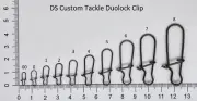 100 pcs Duo-lock clips Snap Stainless Steel Lure Rig Clips fishing clip