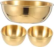 Ciieeo 5pcs Stainless Steel Flavor Dish Small Appetizer Plates for Sauces Condiments for Home Restaurants and Picnics Smooth Edge Easy to Clean