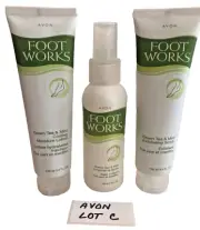 Avon Foot Works Green tea and mint 3 piece assortment Lot "C"