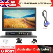 10" LED Touch Button Screen Display HDMI/VGA Security CCTV Monitor AU Adpater