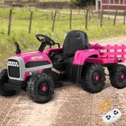 Mazam Kids Ride On Car Tractor 12V Electric Battery Toy Remote Control Toddler Cars Pink