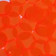 Round Vinyl Shape 30mm Orange Go Go Fluorescent Edge Glow