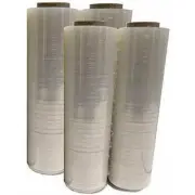 MK Audio 18" X 1200FT Square 4 ROLLS x80 Gauge Durable Pallet Wrap Stretch Film