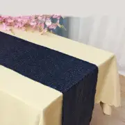 navy blue glitter sequin table runner wedding anniversary party cake table decor
