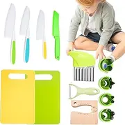 Kids Kitchen Cutter, Multifunctional Safety Cooking Cutters Kid Safe Kitchen Set, Portable Kids Cooking Sets Kitchen Tools for Family Gatherings Picnics