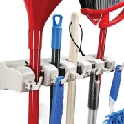 Home-it Mop and Broom Holder Wall Mount Garden Tool Storage Tool Rack Storage...