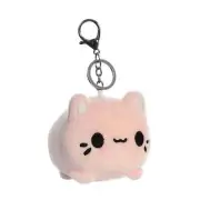Soft, Fluffy Sweet Tasty Peach - 3.5" Strawberry Meowchi Keychain