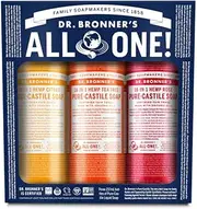 Dr. Bronners Summer Lovin' Liquid Soap Gift Pack, Multicolor, Rose, 3 Count