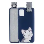 3D Doll Decor Pattern Printing Soft TPU Cover Case for Samsung Galaxy A02s (164.2x75.9x9.1mm) Cat